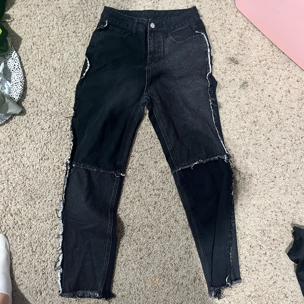 Shein patched jeans